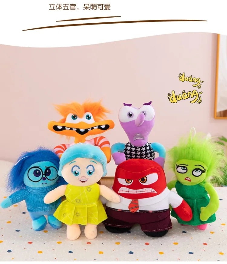 New Inside Out 2 Plush Anxiety Doll Cute Joy Fear Anger Disgust Sadness Riley Plushish Toys Collection Model Toy Birthday Gift