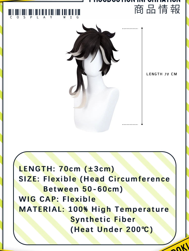 IN STOCK Sethos Wig Game Genshin Impact Cosplay Wig DokiDoki Sumeru New Character Sethos Cosplay Men 70cm Hair Free Wig Cap