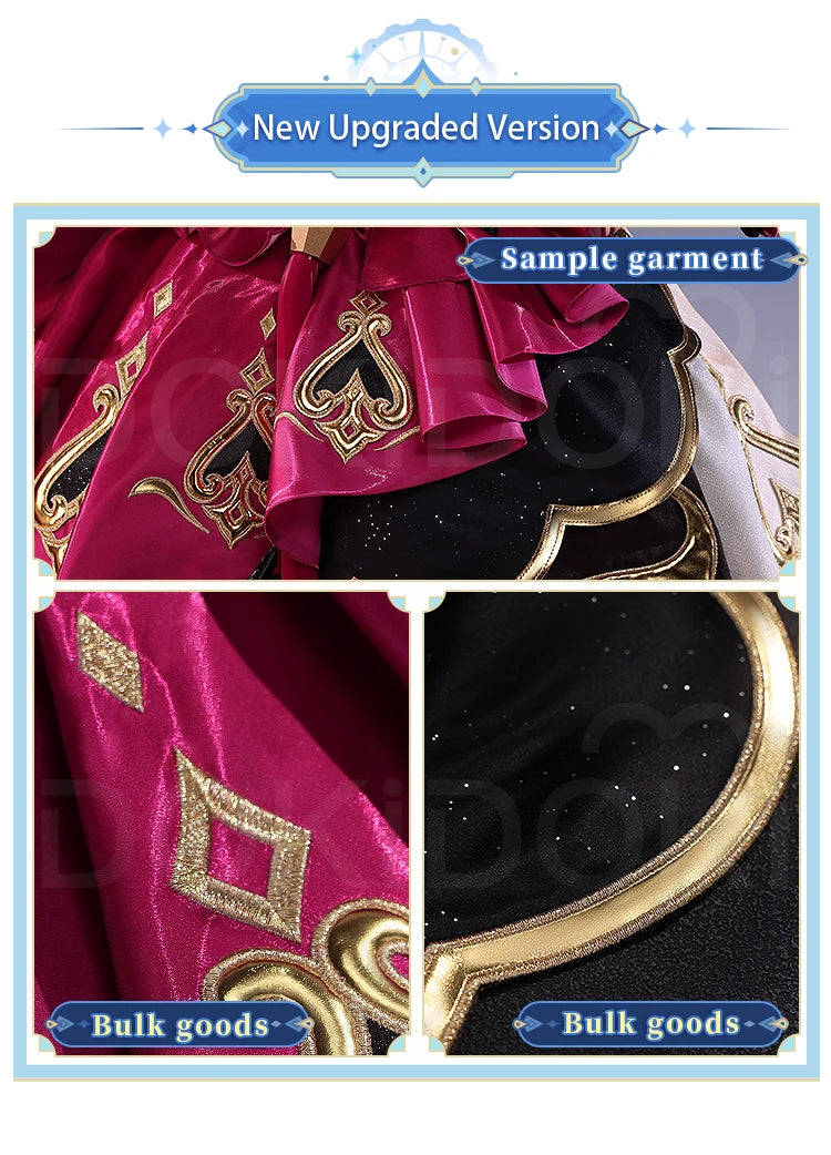 IN STOCK Escoffier Cosplay Costume Game Genshin Impact DokiDoki-SR Women Fontaine Costume Escoffier Cosplay Tail Wig