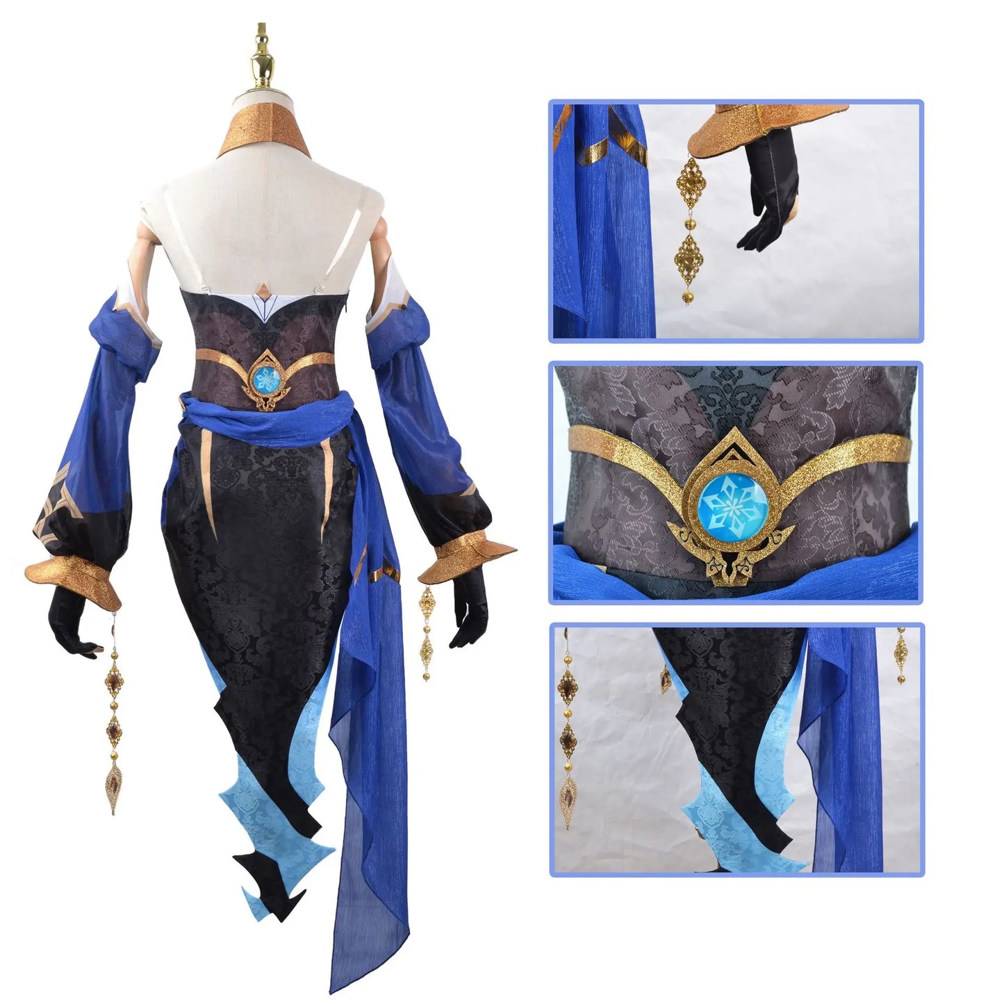 Genshin Impact Layla Cosplay Costume Set Adult Cotton Polyester