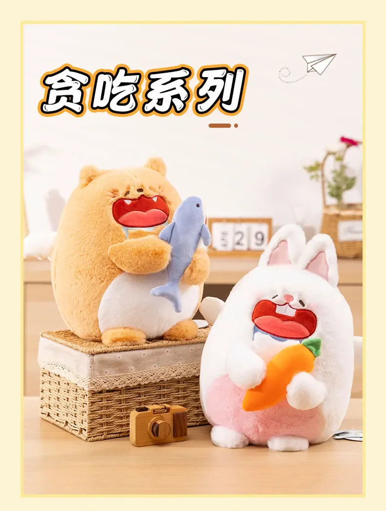 Cute Little Cat and Little Rabbit Pillow Doll Funny Cloth Doll Girl Sleeping Doll Gift Plush Toy Plush Pillow Children's Gift