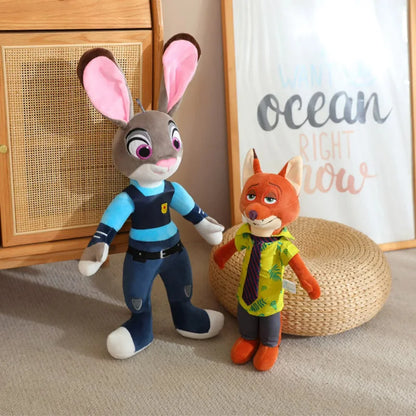 60cm Zootopia Judy Plush Toy Doll Nick Doll Ornaments Children Sleeping Pillow Cushion Couple Holiday Gifts Kids Birthday Gift