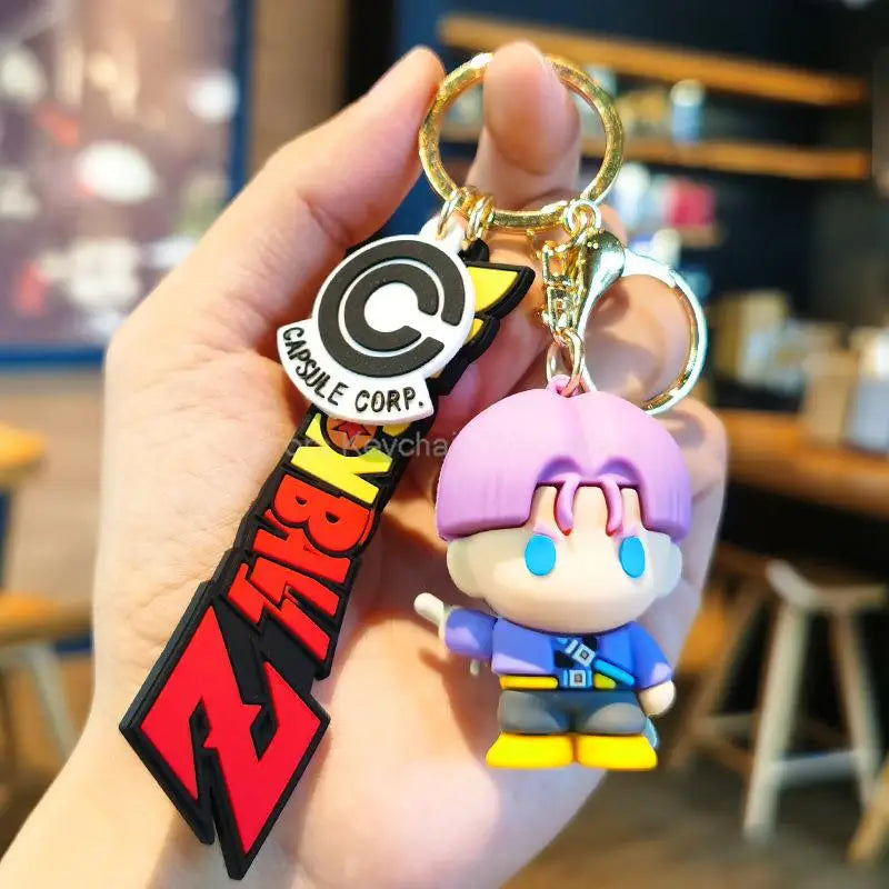 New Anime Dragon Ball Keychain Z Super Saiyan Son Goku Bulma Broly Piccolo Majin Buu Series Car Pendant Keyring Kids Toys Gifts