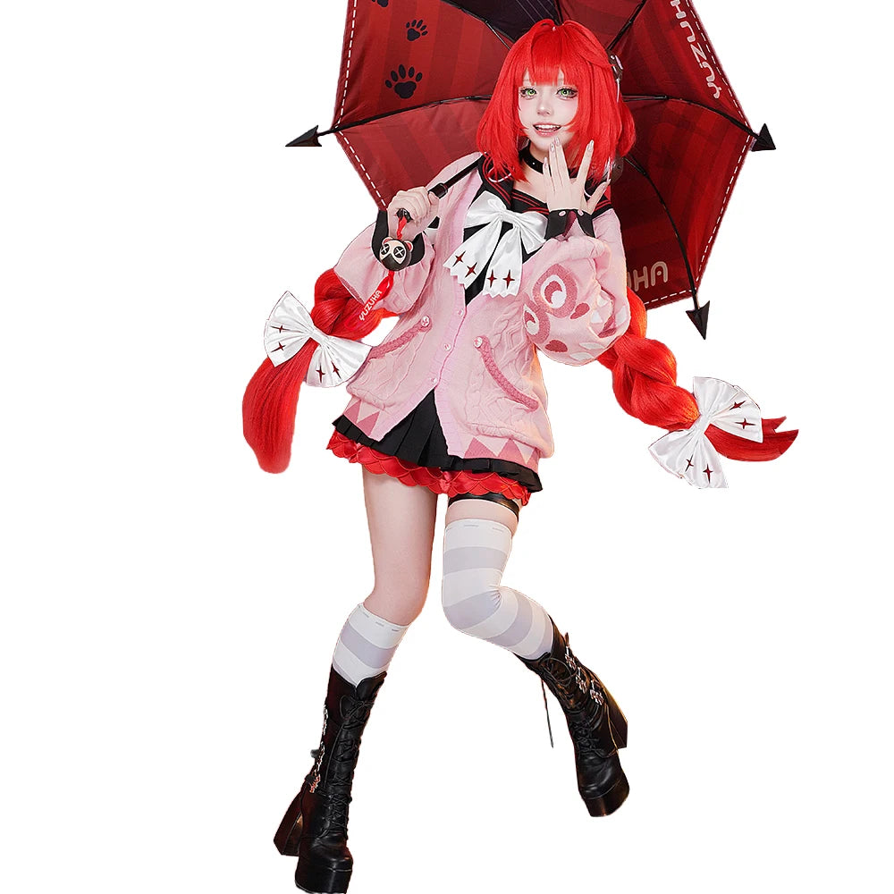 Ukinami Yuzuha Cosplay Costume Game Zenless Zone Zero DokiDoki-R ZZZ Women Cute Sweater Halloween Cosplay