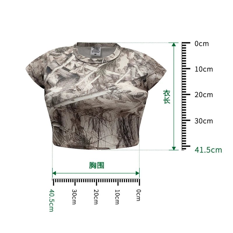 ZODF Sexy 2026 Summer Women Camouflage Printing Crop T-Shirts Hotsweet Girls O Neck Sport T Shirt Brand Tees HY1201