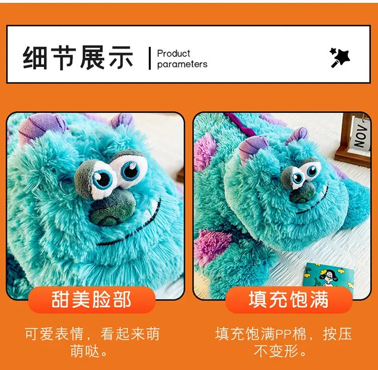 130cm Big Size Disney James P. Sullivan Cartoon Anime Plush Stuffed Doll Room Plushies Pillow Ornaments Children's Holiday Gifts