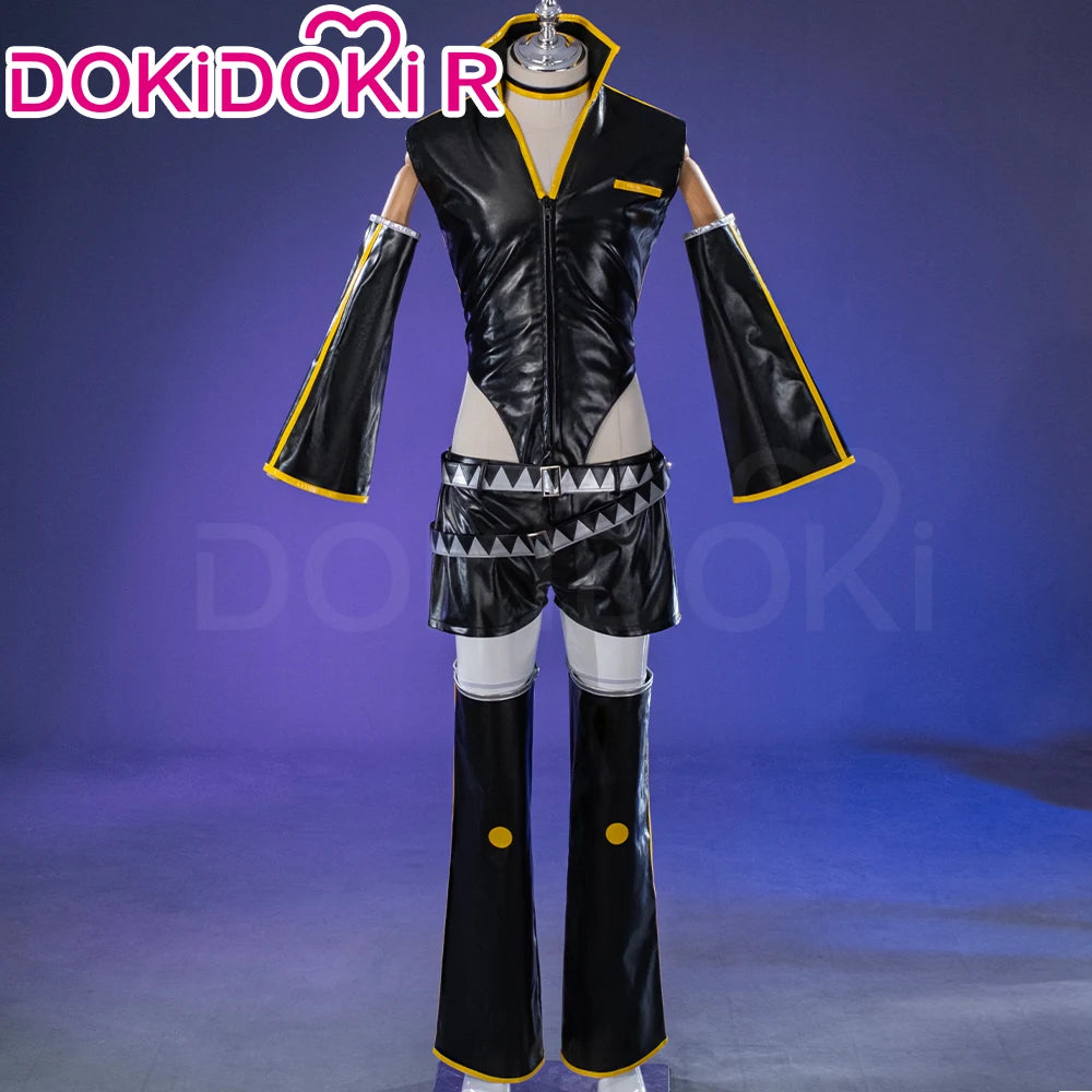 Lenn Cosplay Costume DokiDoki-R Men Black Punk Costume Lenn Cosplay Costume Men Cosplay Black Uniform Male