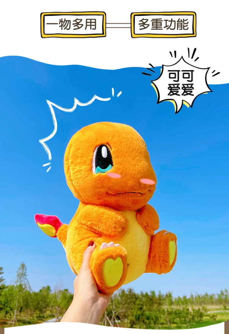 35-60CM Big Size Pokemon Charmander Plushies Squirtle Cartoon Anime Peluche Ornament Comfortable Soft Doll Children Toy Gift
