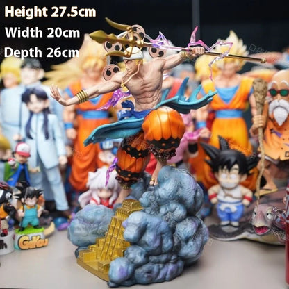 New 28cm One Piece Anime Figure Thor Enel Gk Figurine Oversized Manga Statue Action Model Doll Collectible Ornaments Kids Gifts