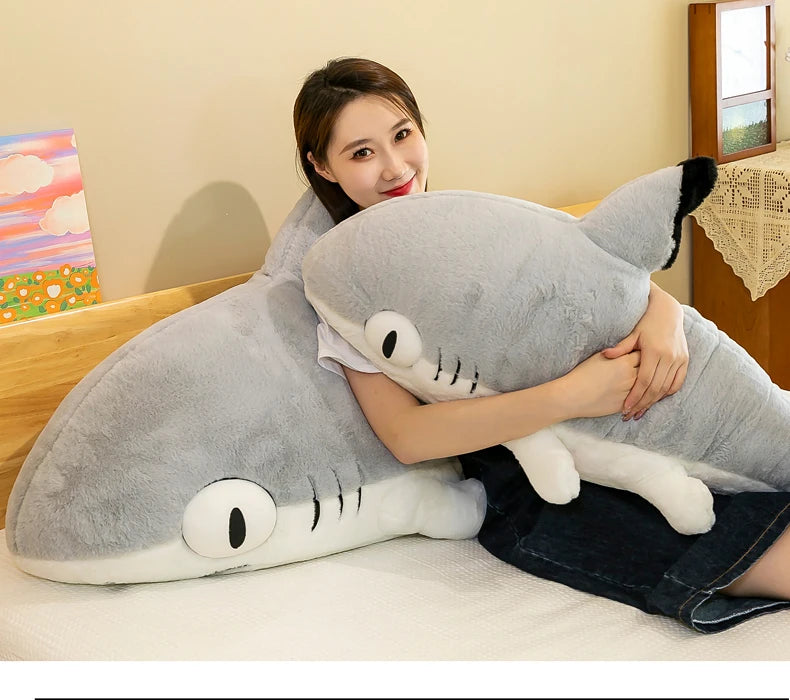 130cm Cute Soft Shark Cat Toys Doll Girl Kids Birthday Christmas Gift Stitch Kawaii Plushies Juguetes Stuffed Animal