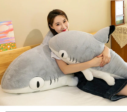 130cm Cute Soft Shark Cat Toys Doll Girl Kids Birthday Christmas Gift Stitch Kawaii Plushies Juguetes Stuffed Animal