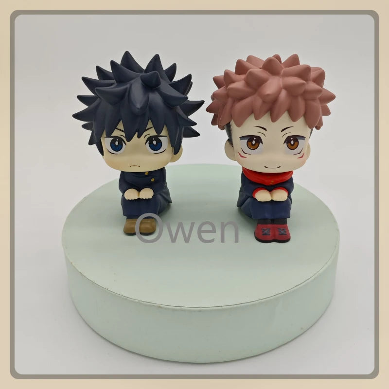 Cute Jujutsu Kaisen Anime Mini Fushiguro Megumi Figurine Itadori Yuji Action Figures PVC Q Version Collection Model Toys Gifts