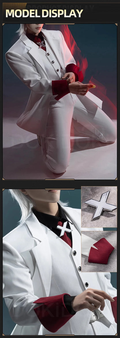 X Cosplay Costume Anime TO BE HERO X DokiDoki-SR Men X Cosplay White Suit Uniform Halloween Cosplay Costume