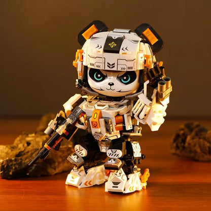 2025 New Model Mechanical Panda & Zodiac Building Blocks Gift Set - 12-in-1 Articulated Animal Toys for Birthday Christmas Gifts