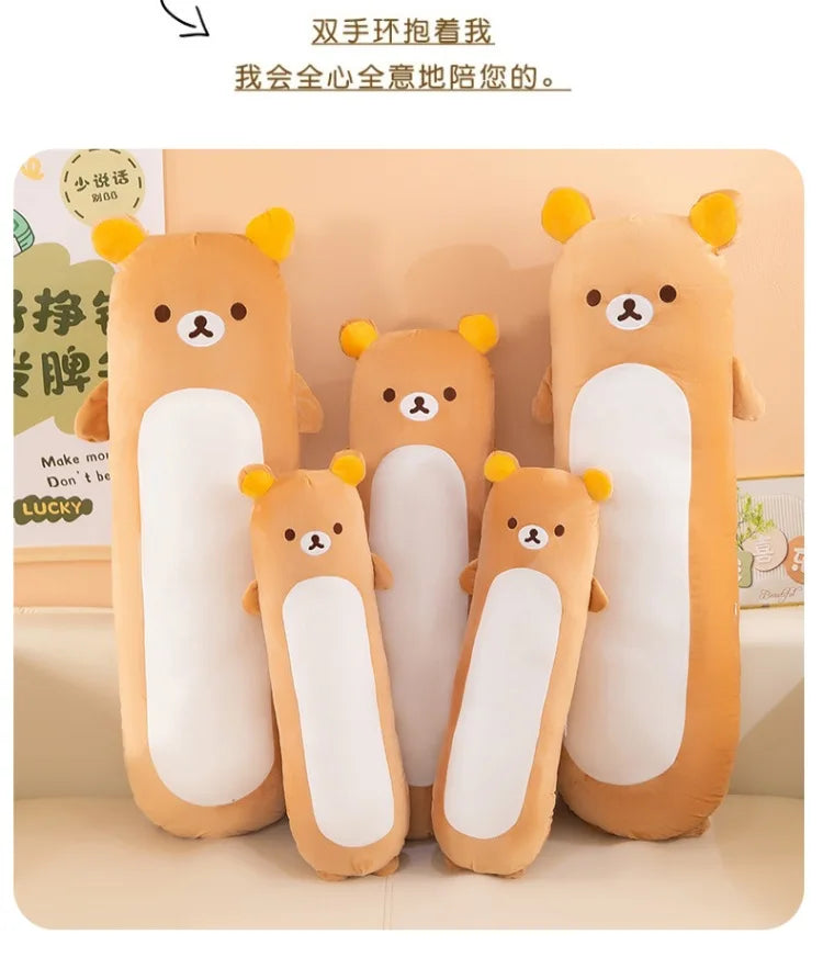60/80/100cm Big Size Rilakkuma Kawaii Anime Plush Stuffed Doll Cartoon Room Decor Plush Pillow Children's Holiday Gift
