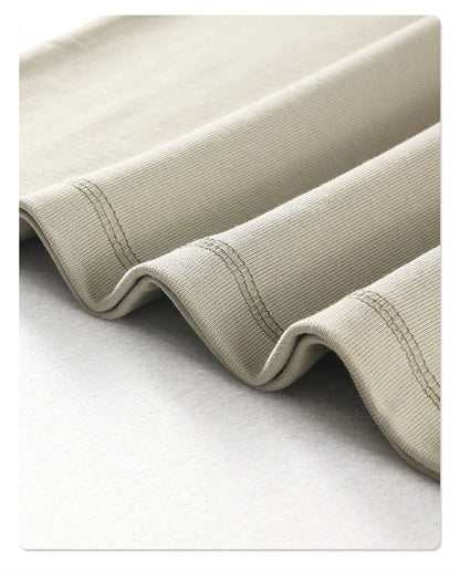 ZODF New 2025 Heavy Weight Summer Solid T Shirts For Men Unisex High Street Oversized 385gsm Cotton T-Shirt Streetwears HY0497