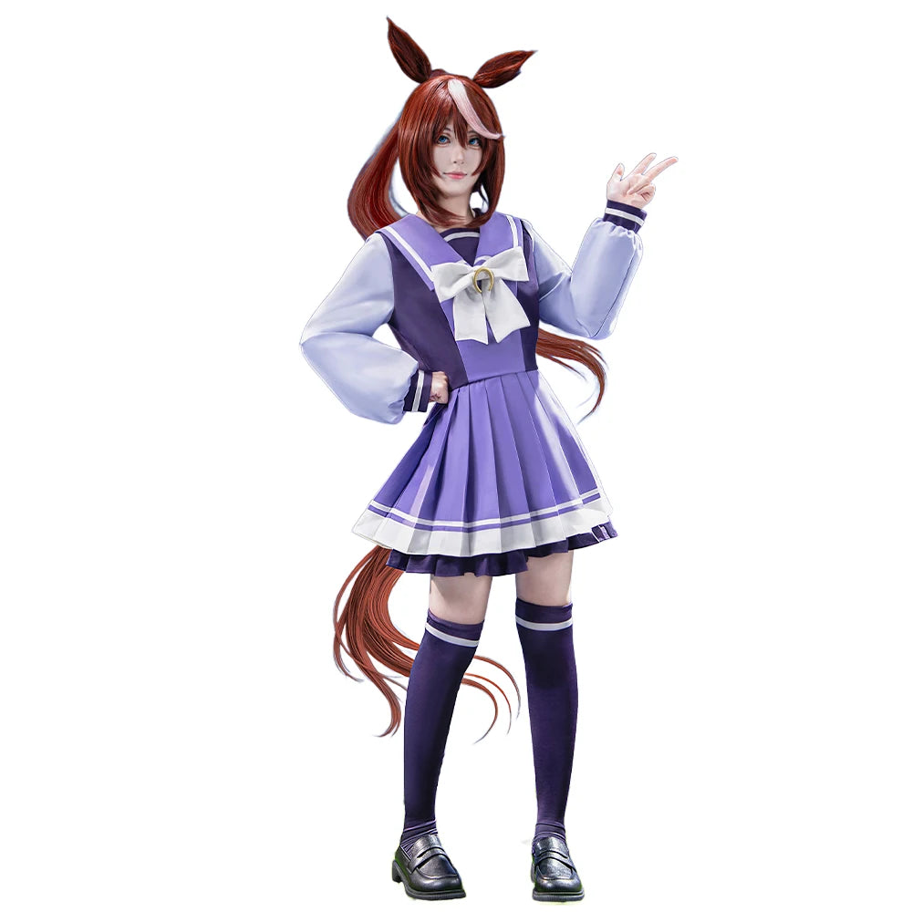 Tokai Teio Gold Ship Cosplay Costume Game【XS-2XL】DokiDoki-R Women School Uniform Cosplay Plus Size