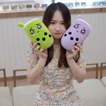 24/50cm Kawaii Family Milk Bubble Tea Cup Plush Toy Cute Animal Peluche Fruits Flavor Drink Shaped Hug Pillow Kids Home Decor