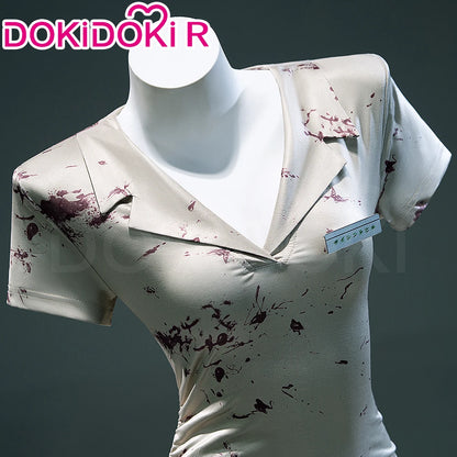 IN STOCK Bubble Head Nurse Cosplay Costume Game Cosplay【XS-3XL】DokiDoki-R Women Halloween Bloody Nurse Dress Mask Plus Siz