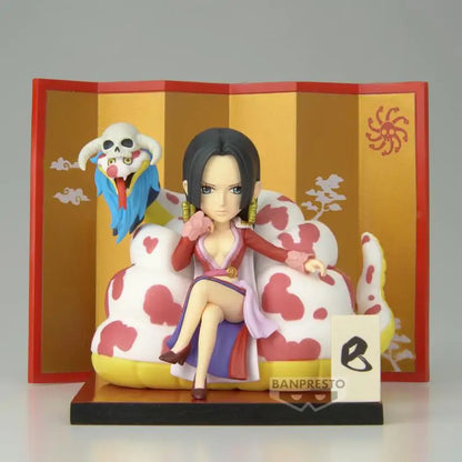 In Stock Original Bandai One Piece World Collectable Figure Special Boa.hancock & Salom Action Figure Boxed Toys Gift