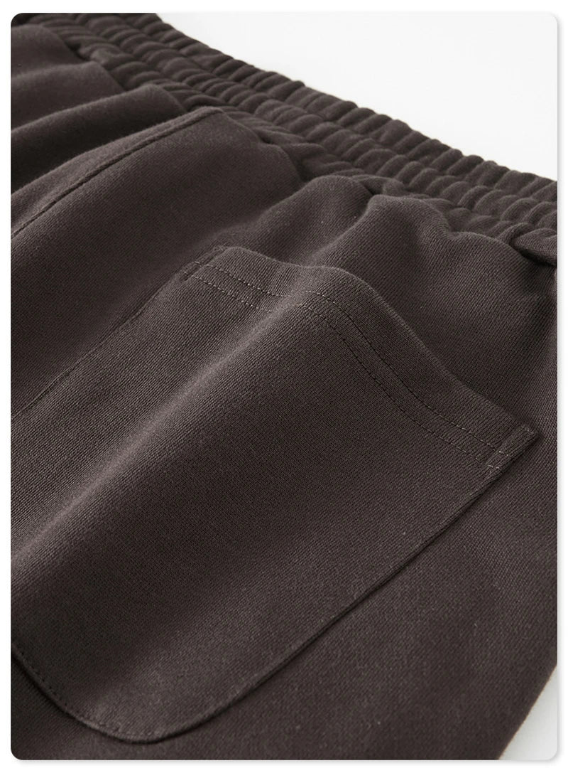 ZODF New 2025 Autumn Men's 445GSM Sweatpants Unisex High Street Soft Knitted Straight Pants Brand Streetwears Tracksuits HY0382