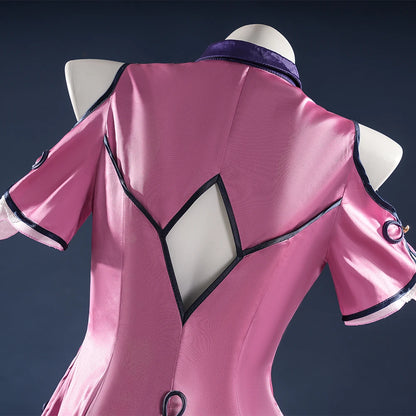 Anime Date A Live Mukuro Hoshimiya Cosplay Costume Dress Spirit Form Outfit Lilac White Astral Qipao Halloween for Women Girls