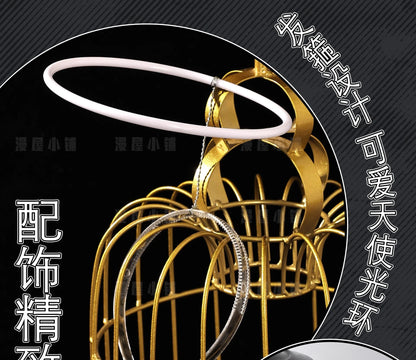 Arknights Exusiai The New Covenant Cosplay Costume Wig Uniform Jacket Headwear Earrings Halloween Party for Women Girls Carnival