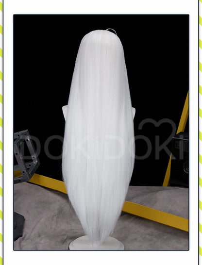 IN STOCK Seiko Ayase Wig Anime Dandadan Cosplay DokiDoki Halloween Grey Hair DAN DA DAN Seiko Glasses Ear Clips Patch Free Cap