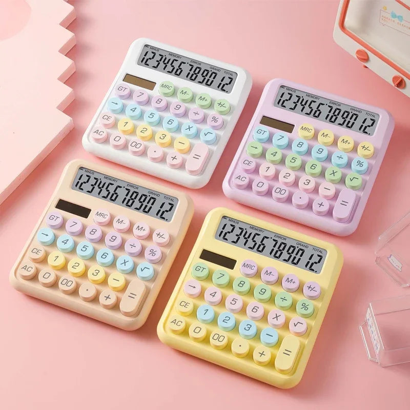 Ins Dopamine Candy Color Calculators Large Display Mechanical Dot Keyboard Back To School Supplies Students/Finance Stationery