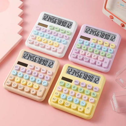Ins Dopamine Candy Color Calculators Large Display Mechanical Dot Keyboard Back To School Supplies Students/Finance Stationery