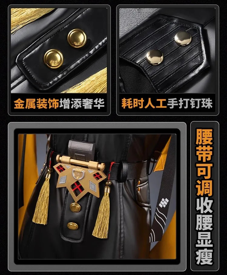 Zenless Zone Zero Yixuan Cosplay Costume Wig Uniform Headwear Rings Yunkui Summit Halloween Party for Women Girls Carnival Props