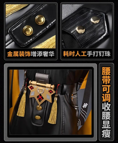 Zenless Zone Zero Yixuan Cosplay Costume Wig Uniform Headwear Rings Yunkui Summit Halloween Party for Women Girls Carnival Props