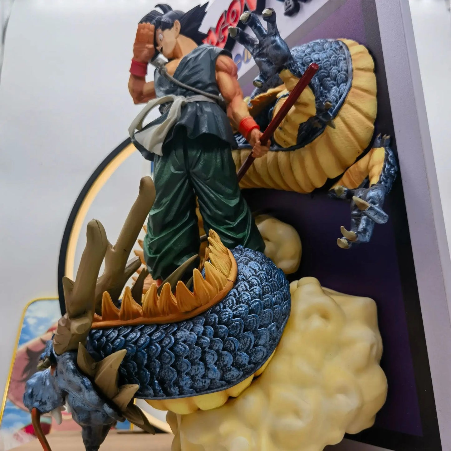 Amime Dragon Ball Z Gk 3d Comic Books Son Goku Riding Shenron Figurine Pvc Action Figure Model Statue Collection Children'S Toy