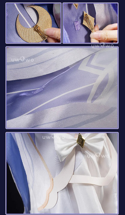 PRE SALE UWOWO Columbina Cosplay Game Genshin Impact Columbina 'Damselette' Snezhnaya Cosplay Costume Halloween Costume