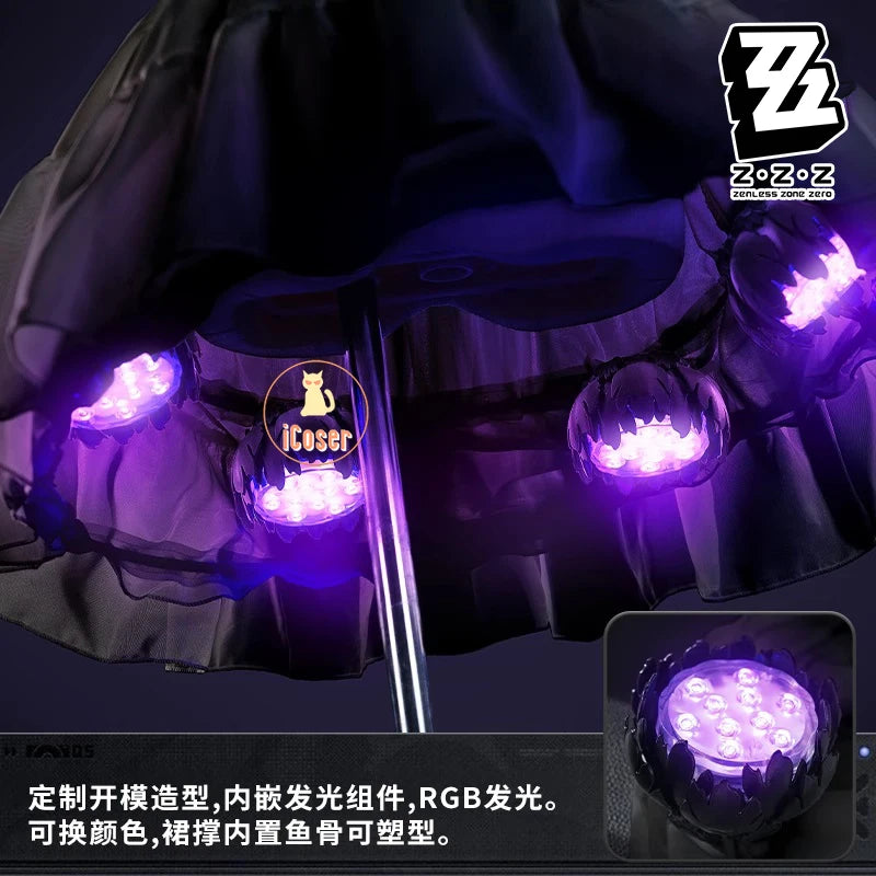 Zenless Zone Zero Vivian Cosplay Costume Wig Dress Uniform Headwear Earrings Mockingbird Halloween Party for Women Girl Carnival