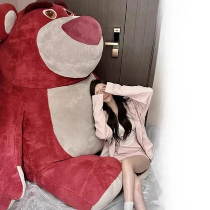 120cm Large Big Size Disney Lotso Cartoon Anime Plush Stuffed Doll Room Kawai Plushies Pillow Ornaments Children's Holiday Gifts