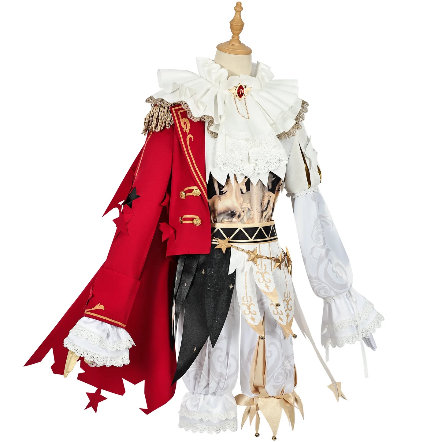 iCoser Identity V Hullabaloo Brightest Star Cosplay Costume Wig Mike Morton Uniform Hat Ring Halloween Party Women Men Carnival