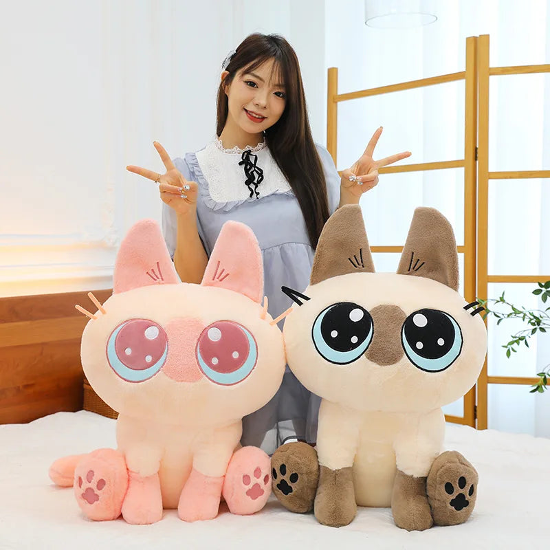 30-50cm Siamese Cat Animals Stuffed Doll Super Soft Home Office Decor High Quality Rabbit Toys Girls Boys Christmas Presents