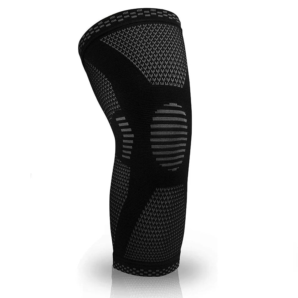 Skdk 1pc Elastic Gym Knee Pad Sports Safety Brace Patella Support for Running Basketball Volleyball Tennis - BLACK / M