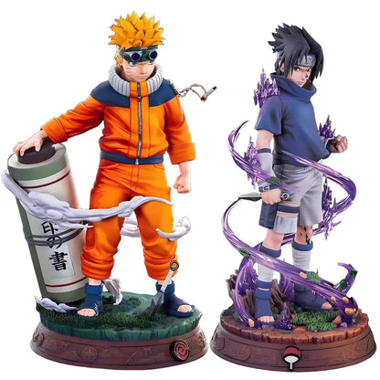 12CM Anime Naruto Uzumaki Sasuke Figure Vibration Stars Fighting Pose Model Toy Doll Aciton Figure PVC Desktop Decorations Gift