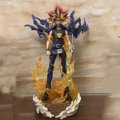 28cm Yugi Muto Figure Dark Game Dimensional Duel Monsters Action Figures Pvc Model Statue Collection Ornament Kids Toy Gifts