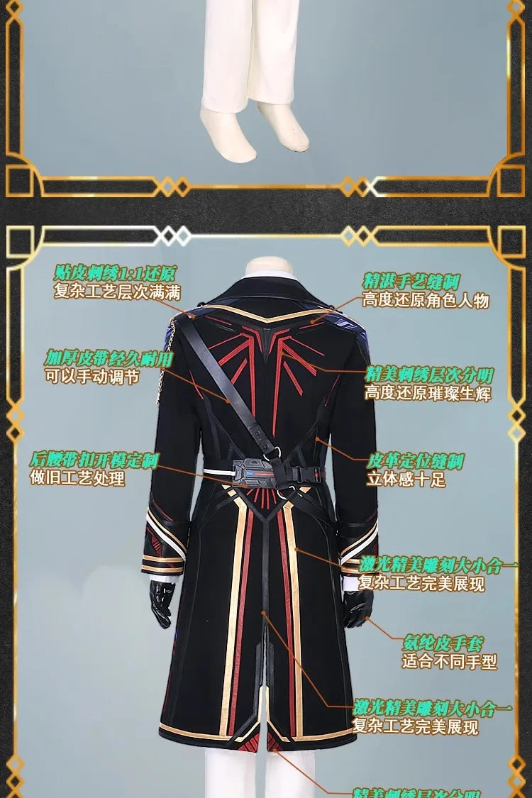 Love and Deepspace Heroines Cosplay Costume Wig Farspace Colonel Female Uniform Cap Caleb Halloween Party Women Carnival Outfit