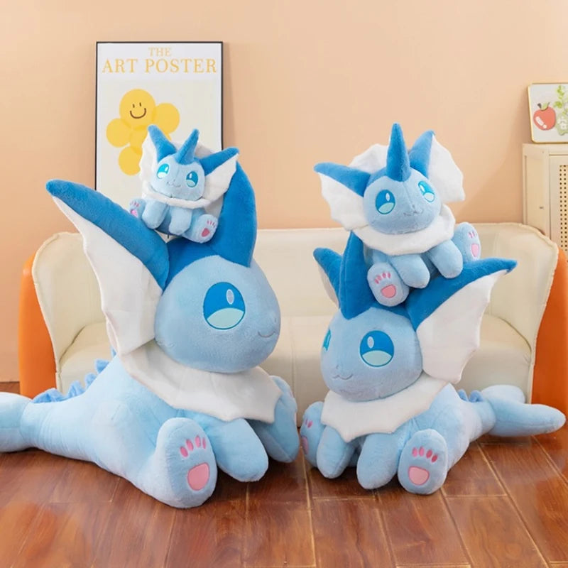 30/80cm Vaporeon Pokemon Eevee Large Plush Toys Aquali Doll Cute Ornament Stuffed Plushie Pillow Pokémon Gift for Children