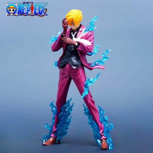24cm Anime ONE PIECE Sanji PVC Action Figure Statue Desktop Ornament Model Toy Gift