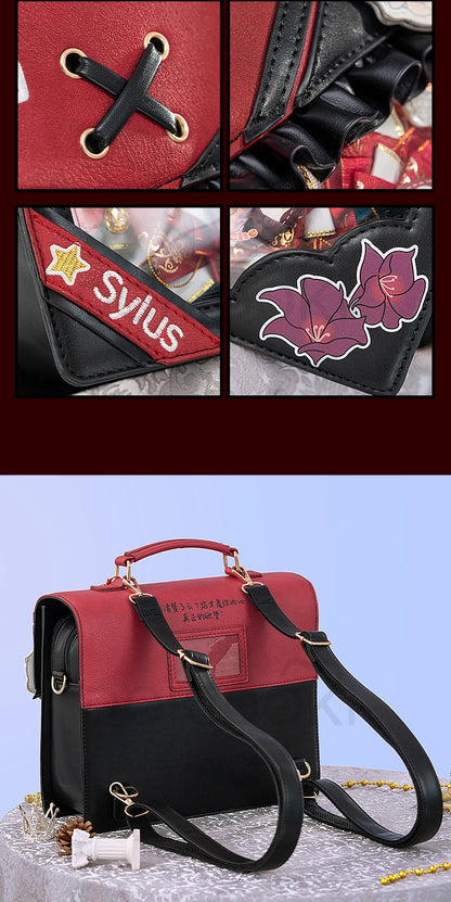 IN STOCK Sylus Cosplay Doujin Bag Game Love and Deepspace DokiDoki Sylus Itabag Red Black School Bag Cosplay Prop