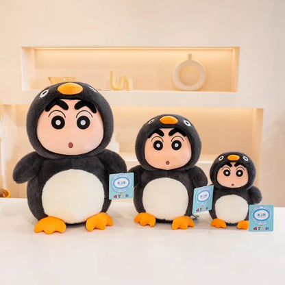 40cm Penguins Crayon Shin Chan Plush Toy Kawaii Tortoise Shin Chan Plushies Soothing Doll Cartoon Japanese Style Doll Gifts Gir