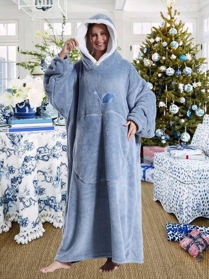 Women Hoodies Autumn Winter Extra Long Oversized Loungewear Clothes Couple Hoody Pajamas Warm Blanket Hoodie Plush Men Homewear
