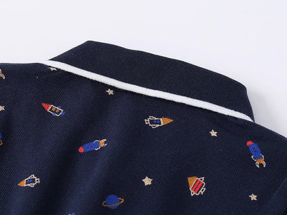 Boy Polo Shirts for Kids Toddler Age 0 to 1 2 3 4 5 6 7 Years 100% Cotton School Shirt Short Sleeves Car Casual Children Clothes