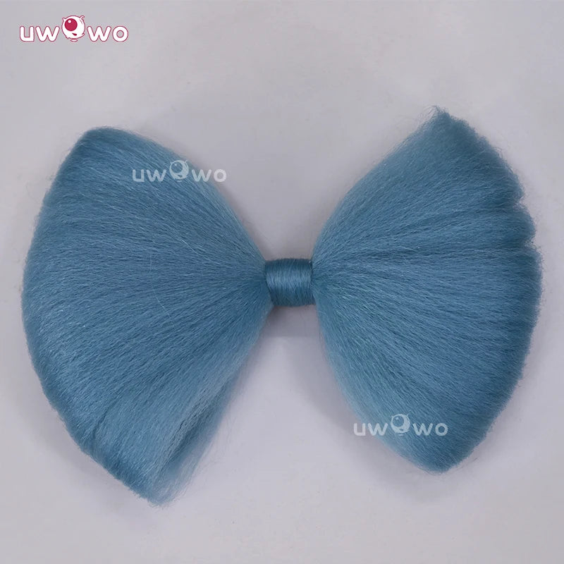 UWOWO Yumemizuki Mizuki Wig Game Genshin Impact Yumemizuki Mizuki Cosplay Wig With Bow Long Dark Blue Hair
