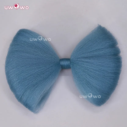 UWOWO Yumemizuki Mizuki Wig Game Genshin Impact Yumemizuki Mizuki Cosplay Wig With Bow Long Dark Blue Hair